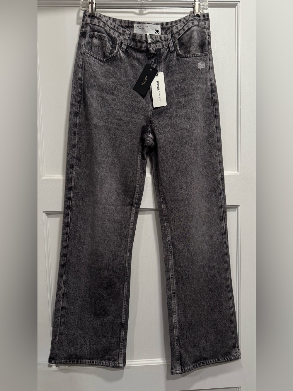 rag & bone Miramar Terry Shea High Waist Straight Leg Ankle Length Jeans NWT 26